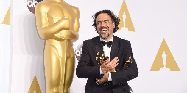 HOLLYWOOD, CA - FEBRUARY 22: Director Alejandro Gonzalez Inarritu, winner of Best Original Screenplay, Best Director, and Best Motion Picture, for 'Birdman' poses in the press room during the 87th Annual Academy Awards at Loews Hollywood Hotel on February 22, 2015 in Hollywood, California. (Photo by Jason Merritt/Getty Images)