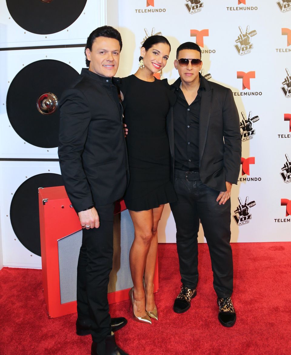 Los coaches: Pedro Fernández, Natalia Jiménez y Daddy Yankee
