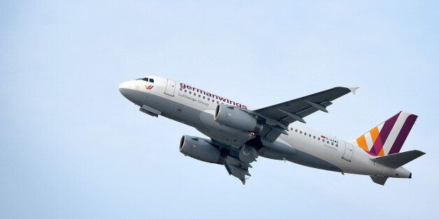 DUESSELDORF, GERMANY - MARCH 24: A general view of a Germanwings Airbus at Duesseldorf International Airport on March 24, 2015 in Duesseldorf, Germany. Germanwings flight 4U9525 from Barcelona to Duesseldorf with 150 people on board has crashed in the French Alps. (Photo by Sascha Steinbach/Getty Images)
