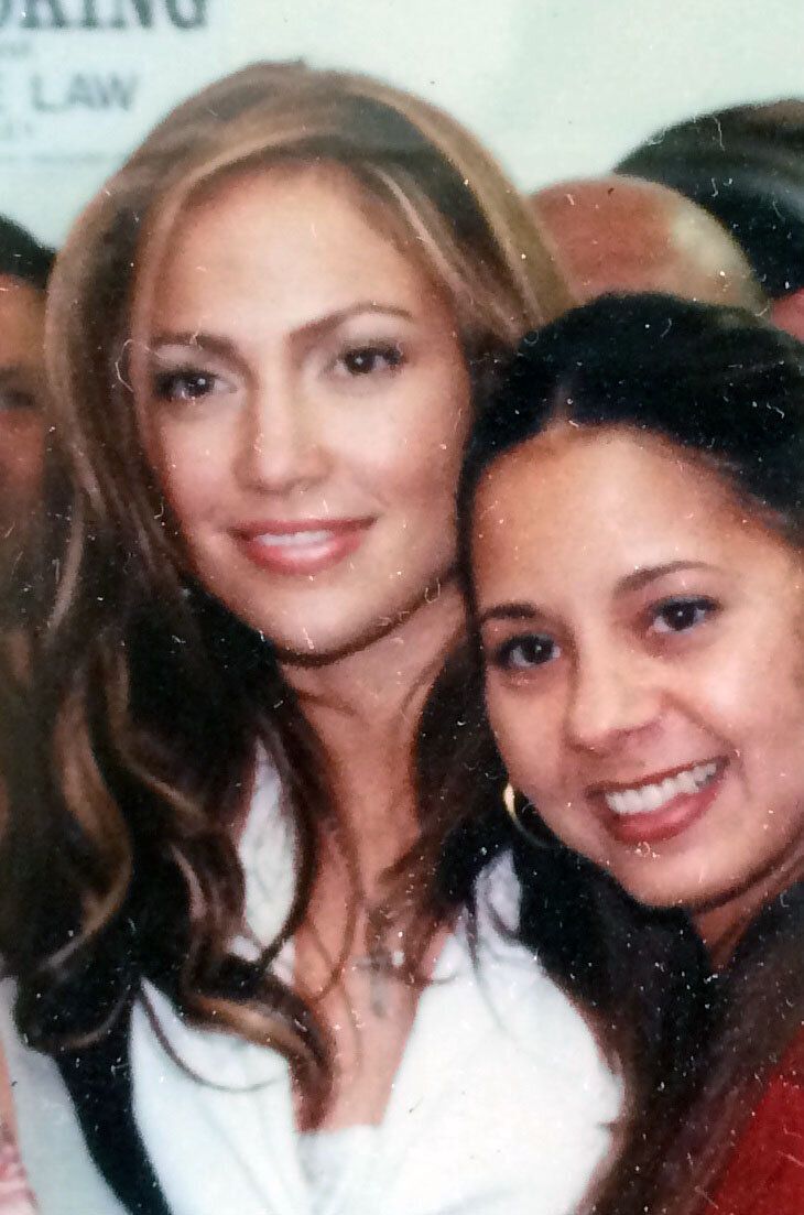 Con Jennifer Lopez en Telemundo