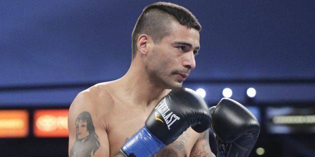 Lucas Matthysse, of Argentina, during a 140-pound boxing match against John Molina Jr. on Saturday, April 26, 2014, in Carson, Calif. (AP Photo/Jae C. Hong)