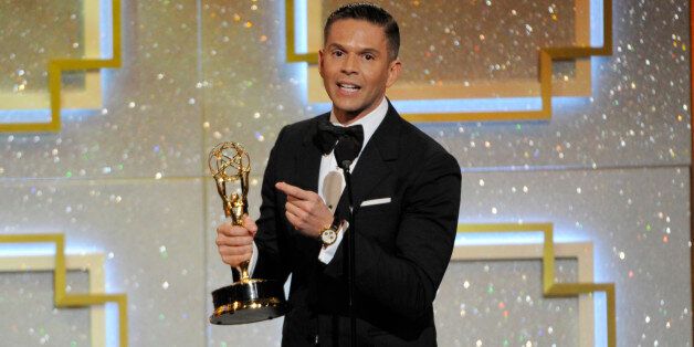 Rodner Figueroa accepts the award for outstanding daytime talent in spanish for âEl Gordo y la Flacaâ at the 41st annual Daytime Emmy Awards at the Beverly Hilton Hotel on Sunday, June 22, 2014, in Beverly Hills, Calif. (Photo by Chris Pizzello/Invision/AP)