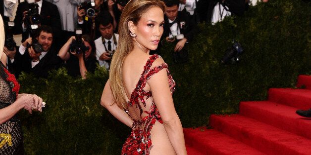 Jennifer Lopez arrives at The Metropolitan Museum of Art's Costume Institute benefit gala celebrating "China: Through the Looking Glass" on Monday, May 4, 2015, in New York. (Photo by Charles Sykes/Invision/AP)