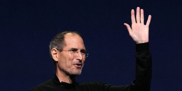 SAN FRANCISCO, CA - MARCH 02: Apple CEO Steve Jobs waves to the crowd after speaking during an Apple Special event to unveil the new iPad 2 at the Yerba Buena Center for the Arts on March 2, 2011 in San Francisco, California. Apple unveiled the iPad 2 as the successor to its popular tablet, the iPad. (Photo by Justin Sullivan/Getty Images)