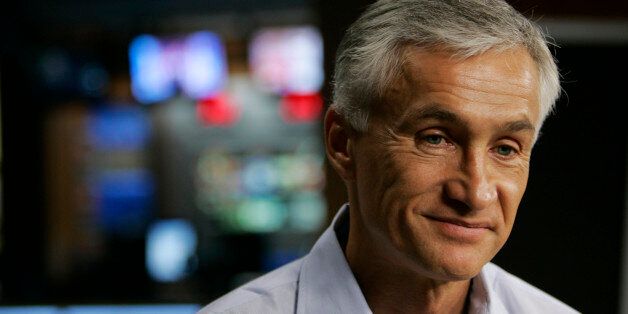 ** ADVANCE FOR SATURDAY JUNE 14 **Univision journalist Jorge Ramos pauses during an interview in Miami Tuesday, April 29, 2008. The veteran news anchor has written a book called "The Gift of Time, Letters from a Father," a surprisingly vulnerable love letter to his children. (AP Photo/Lynne Sladky)