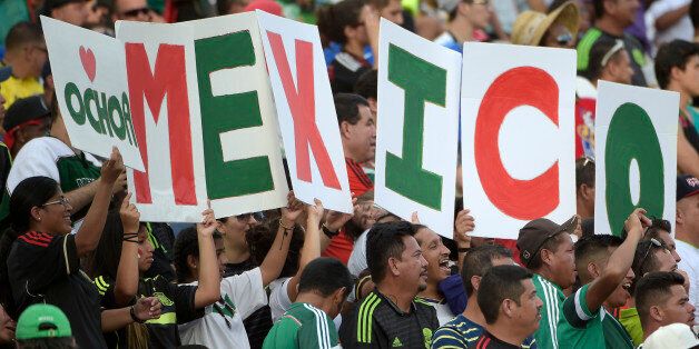Mexico fans show their support in the stands during the second half of a friendly soccer match against Costa Rica in Orlando, Fla., Saturday, June 27, 2015. The teams tied 2-2. (AP Photo/Phelan M. Ebenhack)