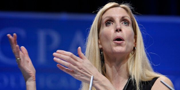 Ann Coulter speaks at the Conservative Political Action Conference (CPAC) in Washington, Saturday, Feb. 12, 2011. The annual gathering of more than 11,000 conservatives marked the unofficial start of the GOP presidential nomination fight. (AP Photo/Cliff Owen)