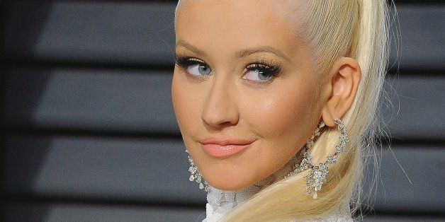 BEVERLY HILLS, CA - FEBRUARY 22: Singer Christina Aguilera arrives at the 2015 Vanity Fair Oscar Party Hosted By Graydon Carter at Wallis Annenberg Center for the Performing Arts on February 22, 2015 in Beverly Hills, California. (Photo by Jon Kopaloff/FilmMagic)