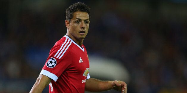 BRUGGE, BELGIUM - AUGUST 26: Javier Hernandez of Manchester United during the UEFA Champions League Qualifying Round Play Off Second Leg between Club Brugge and Manchester United on August 26, 2015 in Brugge, Belgium. (Photo by Catherine Ivill - AMA/Getty Images)
