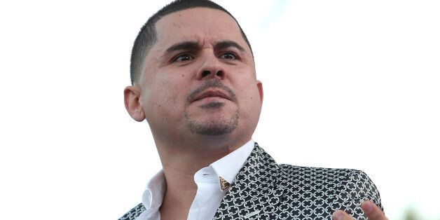 LOS ANGELES, CA - OCTOBER 20: Larry Hernandez performs at the 2013 Latin GRAMMY Street Parties at Plaza Olvera on October 20, 2013 in Los Angeles, California. (Photo by Maury Phillips/WireImage)