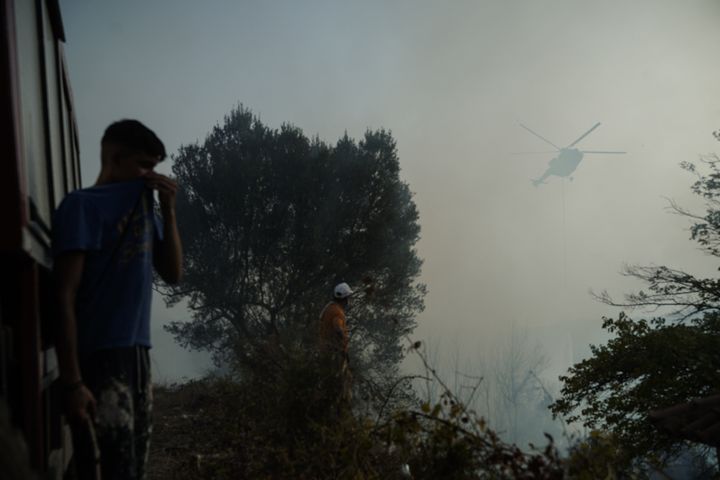Φωτογραφία από τη φωτιά στη Γορτυνία (Photo by Nick Paleologos/Anadolu Agency via Getty Images)