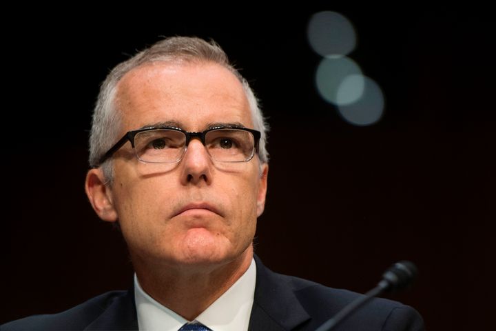 Then-acting FBI Director Andrew McCabe testifies before the Senate Intelligence Committee on Capitol Hill on May 11, 2017. 