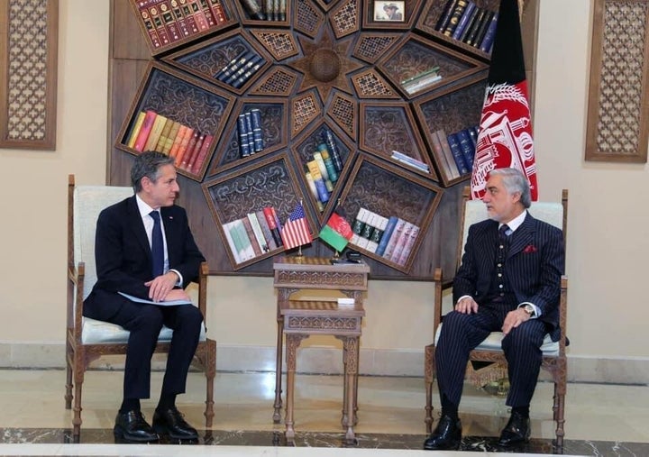 Secretary of State Antony Blinken meets Chairman of the High Council for National Reconciliation Abdullah Abdullah on the wit