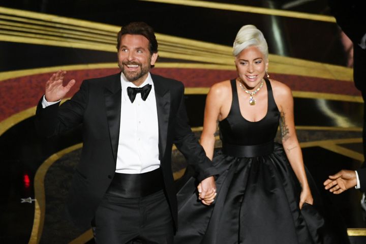Bradley Cooper and Lady Gaga take to the stage at the 91st annual Oscars.