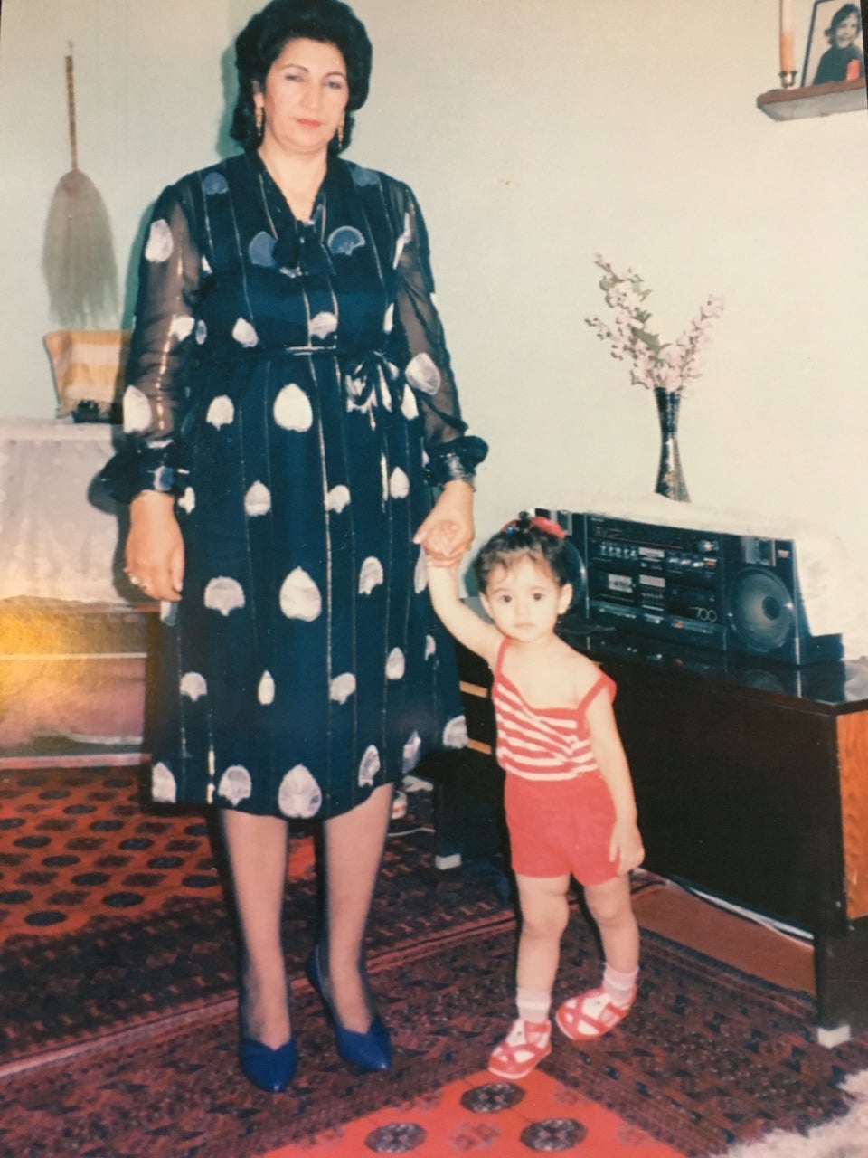 Former Miss England Hammasa with her grandmother in