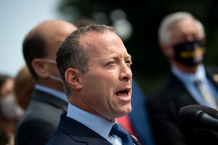 Rep. Josh Gottheimer (D-N.J.) is one of nine moderate House Democrats throwing a wrench in President Joe Biden's legislative