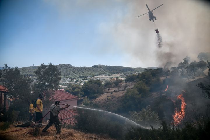 Πυρκαγιά στη περιοχή Μαρκάτι Κερατέας. .Δευτέρα 16 Αυγούστου 2021 (EUROKINISSI / ΜΙΧΑΛΗΣ ΚΑΡΑΓΙΑΝΝΗΣ)