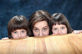 The author and her twin daughters, who were 5 when this photo was taken.
