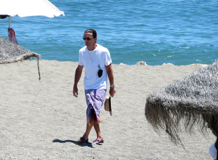 Aznar, en una playa de Marbella