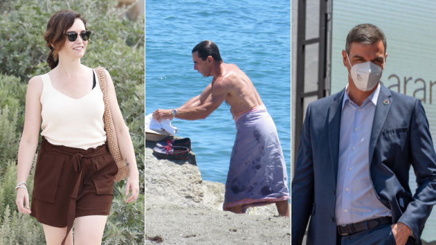 Ayuso, Aznar y Sánchez este verano.