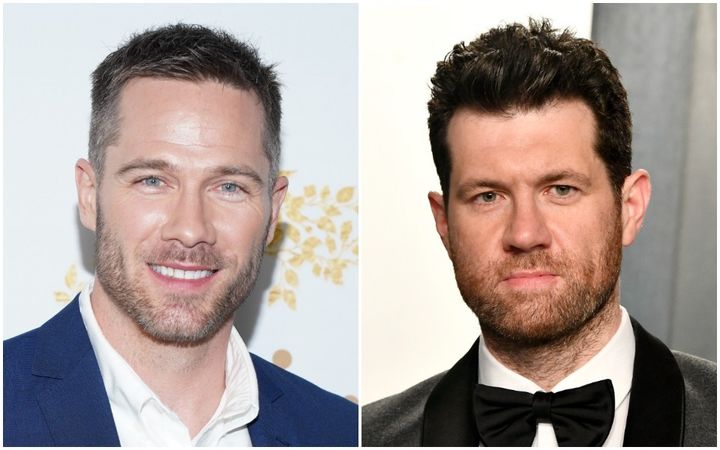 Luke Macfarlane (left) will star opposite Billy Eichner in "Bros," a romantic comedy due out in 2022. 