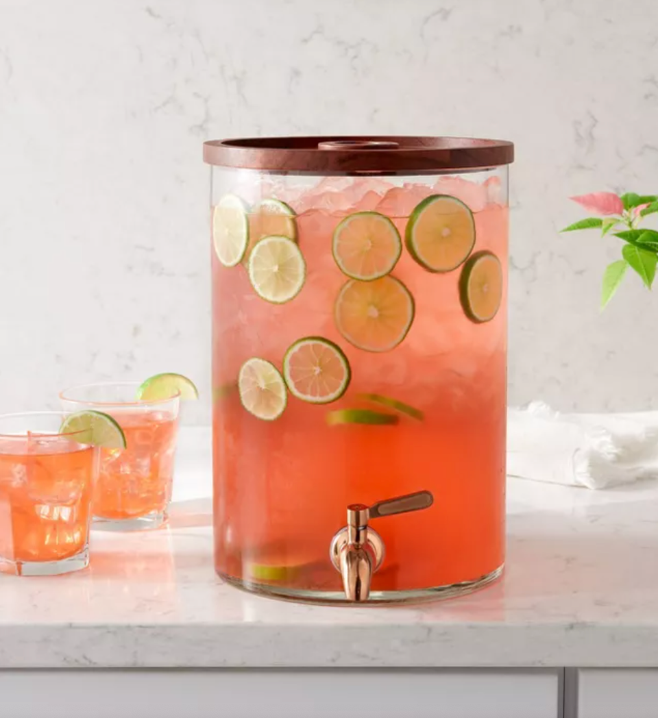 A gorgeous glass beverage dispenser