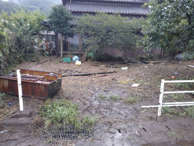 佐賀県武雄市の浸水被害の様子