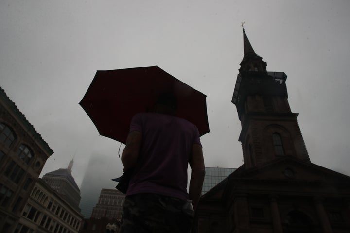 A man walks on Boylston Street in Boston, Massachussetts on Thursday, August 19, 2021.&nbsp;