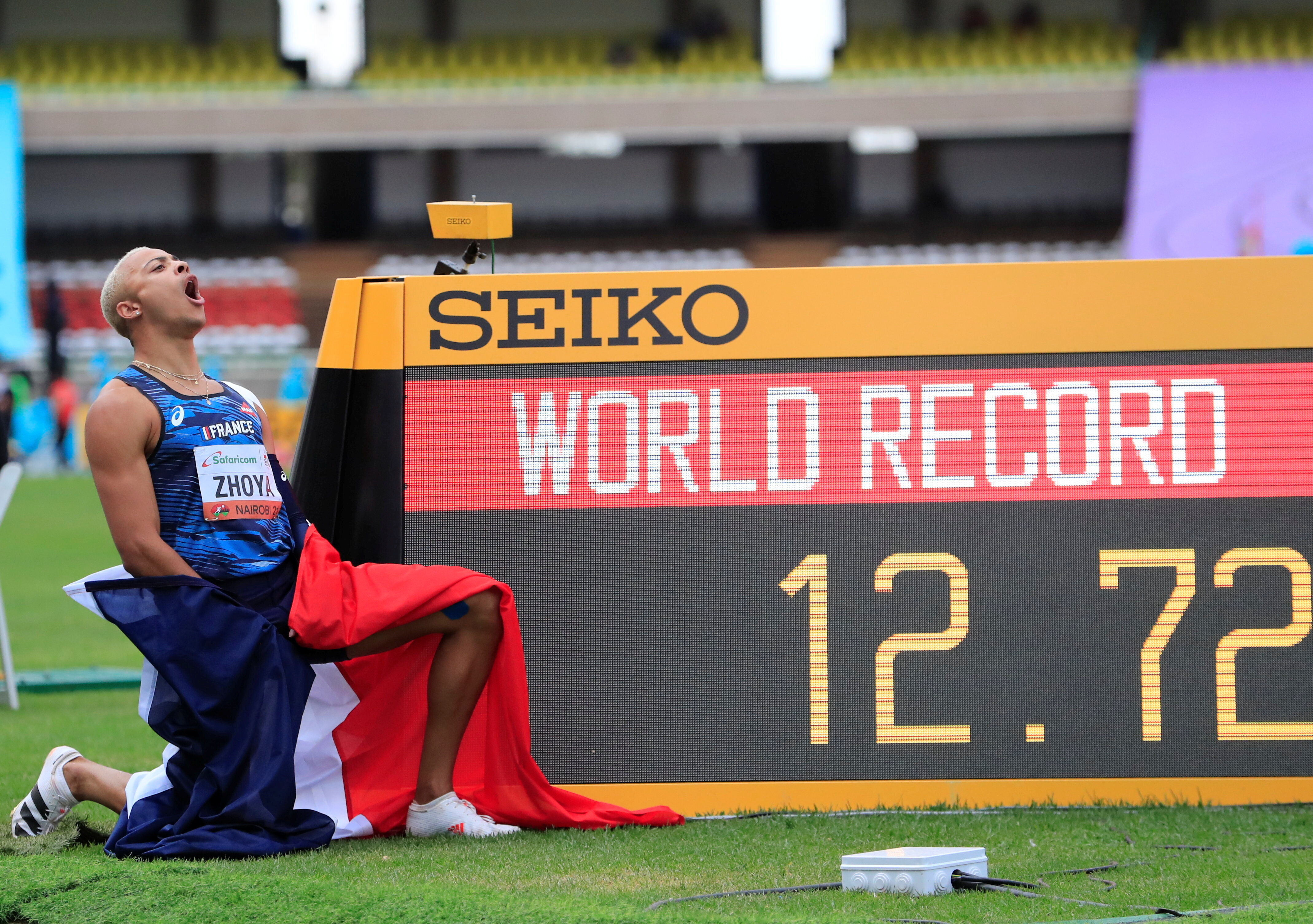 Athlétisme: Sasha Zhoya explose le record du monde U20 du 110 m haies