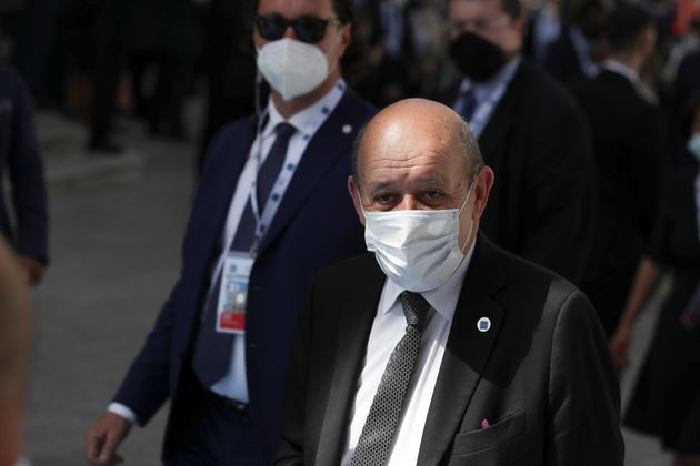 Jean-Yves Le Drian lors d'un meeting du G20, à Matera en Italie, le 29 juin 2021