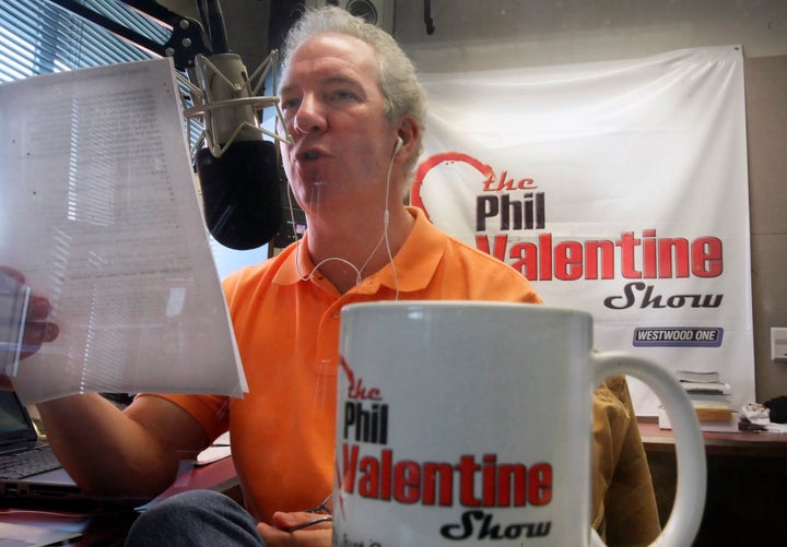 Conservative talk show host Phil Valentine, seen in 2009, has died after being hospitalised with Covid-19, his employer announced.