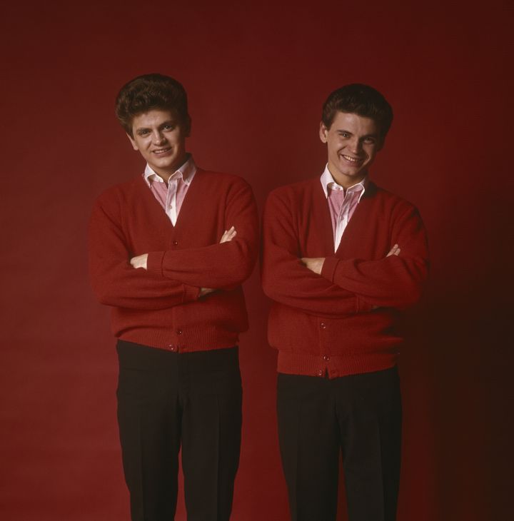 (L-R) Phil and Don Everly during the early years of their musical success
