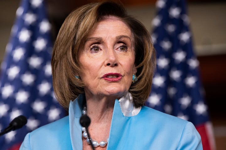 House Speaker Nancy Pelosi is staring down a small group of centrist Democrats ahead of key votes on the party’s agenda. 