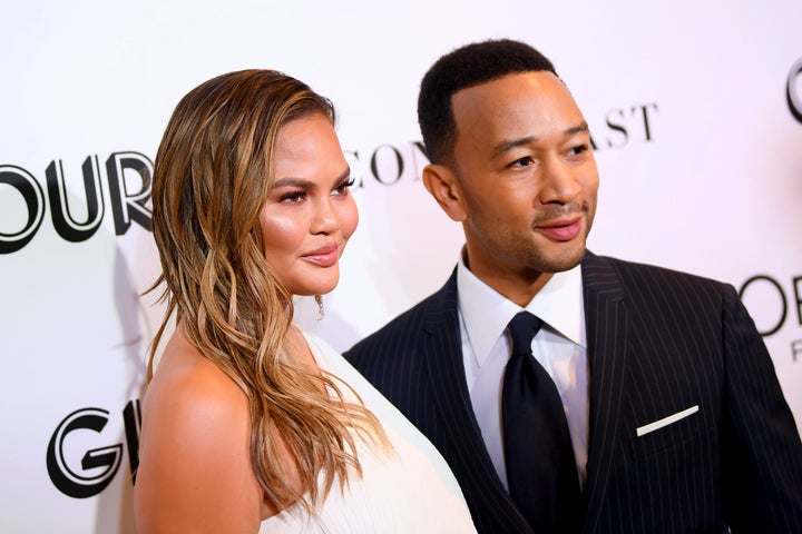 Chrissy Teigen and John Legend attend the 2018 Glamour Women of Year awards on Nov. 12, 2018, in New York City.