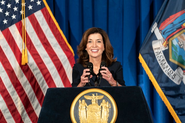 New York Gov. Kathy Hochul will have a ceremonial swearing-in event Tuesday morning at the Capitol, with more pomp than