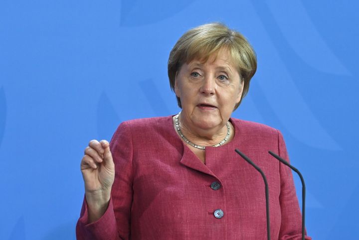 H γερμανίδα καγκελάριος, Αγγελα Μέρκελ σε συνέντευξη Τύπου που παραχώρησε μετά την διάσκεψη των G-7