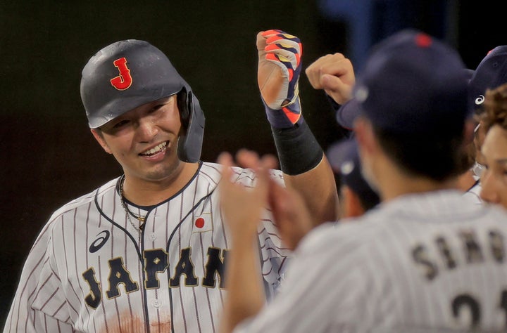 東京五輪で日本代表の4番を務めた鈴木誠也選手＝8月2日、横浜スタジアム