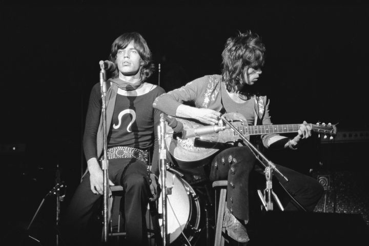 Keith Richards y Mick Jagger en un concierto en el Madison Square Garden en 1969.
