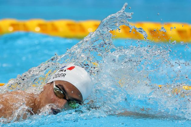 Tokyo 2020 Paralympic Games - Swimming - Men's 400m Freestyle - S9 Heat 2 – Tokyo Aquatics Centre, Tokyo, Japan - August 25, 2021. Ugo Didier of France in action during Heat 2 REUTERS/Molly Darlington