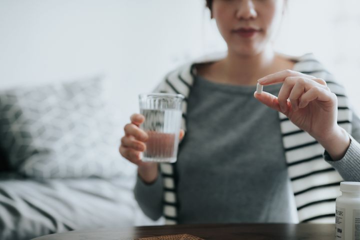 Experts recommend taking vitamins and drinking lots of water once you get sick.