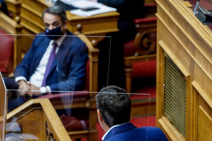 Βουλή Ολομέλεια. Συζήτηση πολιτικών αρχηγών για τη διαχείρηση των πυρκαγιών. Τετάρτη 25 Αυγούστου 2021 (EUROKINISSI / ΓΙΩΡΓΟΣ ΚΟΝΤΑΡΙΝΗΣ)