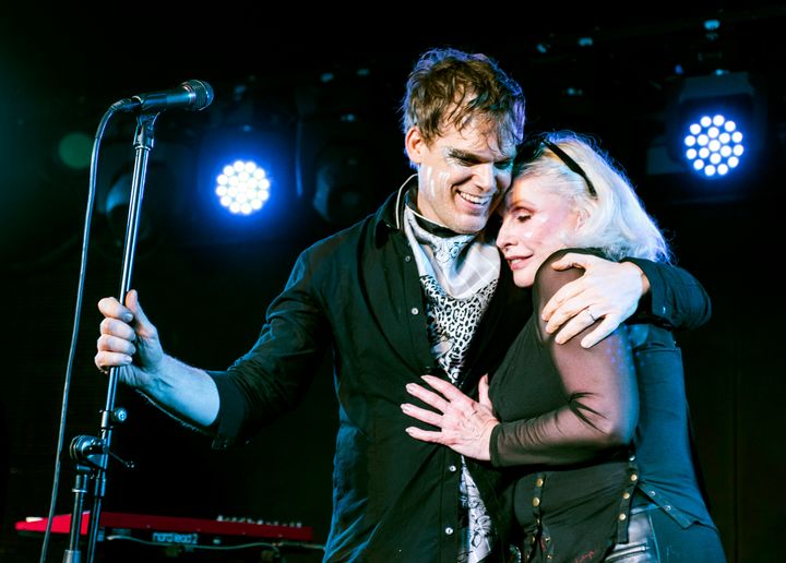 “A lot of people say, ‘Oh, wow, that’s not what I was expecting at all’ when they see us for the first time,” said Hall (left, on stage with Blondie's Debbie Harry). 