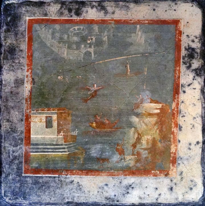 Η πτώση του Ικαρου σε τοιχογραφία της Πομπηίας