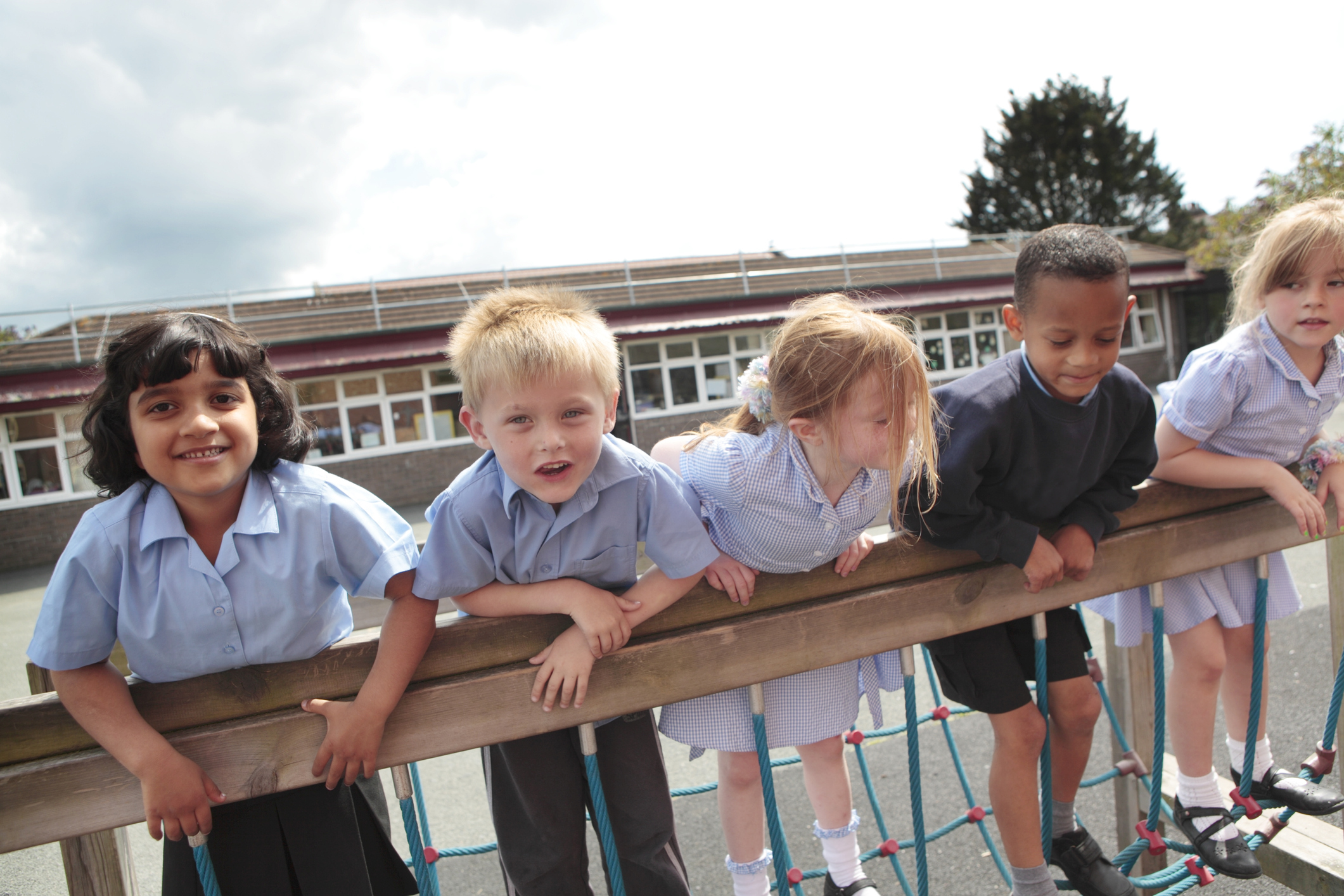 English children must. School photos outside.