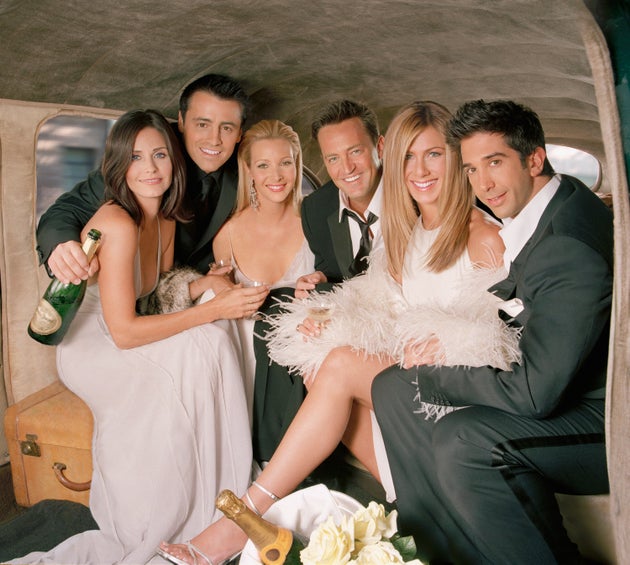 The Friends cast in a promo shoot for the tenth and final