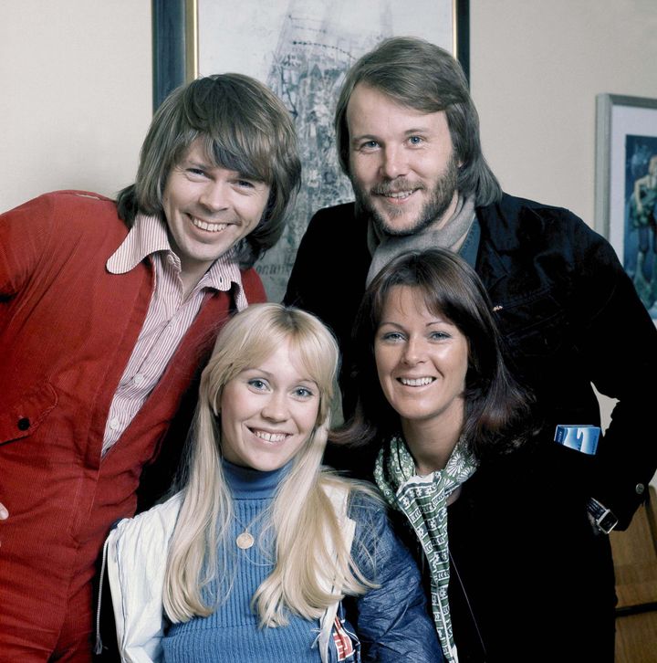 ABBA during a photo-shoot in 1976