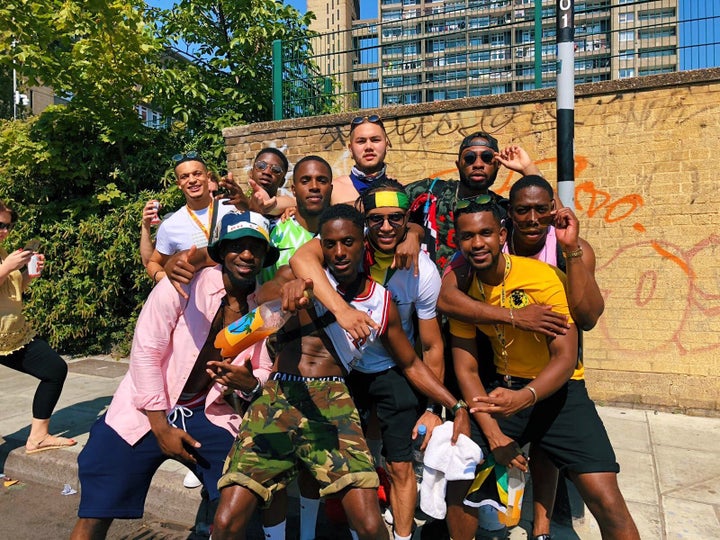 Jay and friends at Notting Hill Carnival