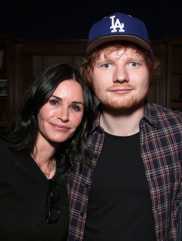 Courteney Cox and Ed Sheeran 