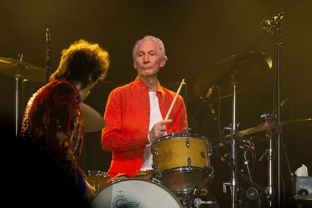 Drummer Charlie Watts performs during the kick-off show of the Rolling Stones' 