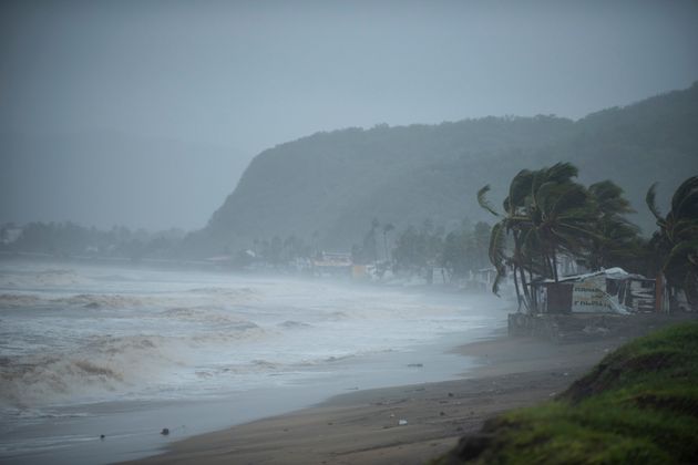 El huracán Nora, a su paso por las costas de Colima (México), el 28 de agosto de
